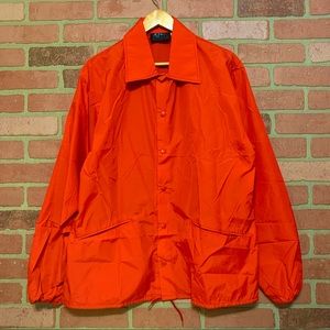 XL red Vintage 80s 90s coaches windbreaker jacket